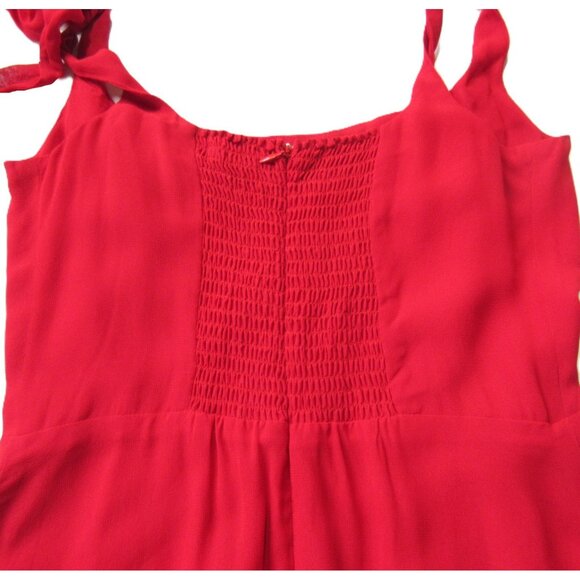 NWT Reformation Twilight in Cherry Red Side Slit Georgette Midi Tank Dress 0 - Picture 5 of 8